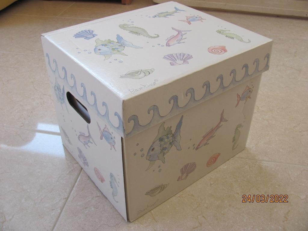 BAMBINO aquarium visje karton DOOS opbergdoos speelgoed IZGS, Kinderen en Baby's, Kinderkamer | Inrichting en Decoratie, Ophalen of Verzenden