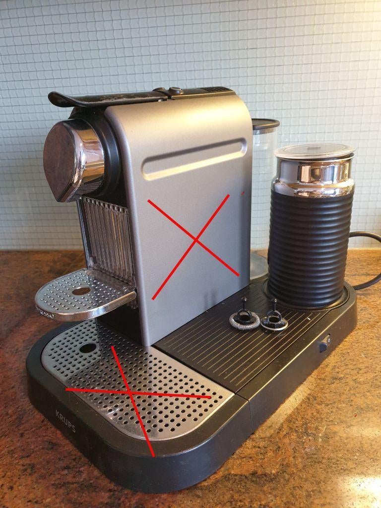Nespresso citiz & milk Krups + melkopschuimer _ onderdelen, Ophalen of Verzenden, Koffiepads en cups, Afneembaar waterreservoir
