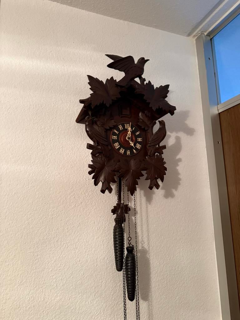 Prachtige Koekoeksklok - Handgesneden Hout, Antiek en Kunst, Antiek | Klokken, Ophalen