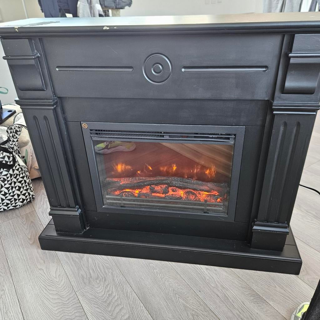 Sfeerhaard opknapper met afstandsbediening en verwarming, Huis en Inrichting, Haarden, Ophalen, Gebruikt, Vrijstaande haard, Elektrische haard