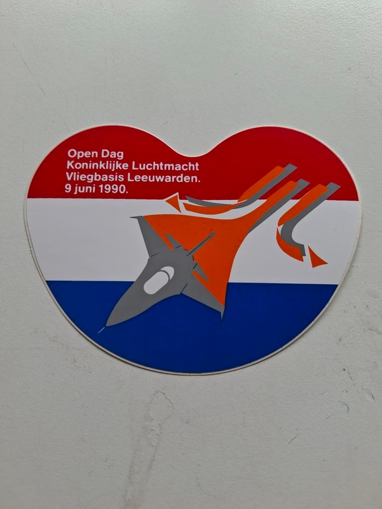 Sticker KL open dag 1990 Leeuwarden, Verzamelen, Ophalen of Verzenden, Luchtmacht, Nederland, Overige typen
