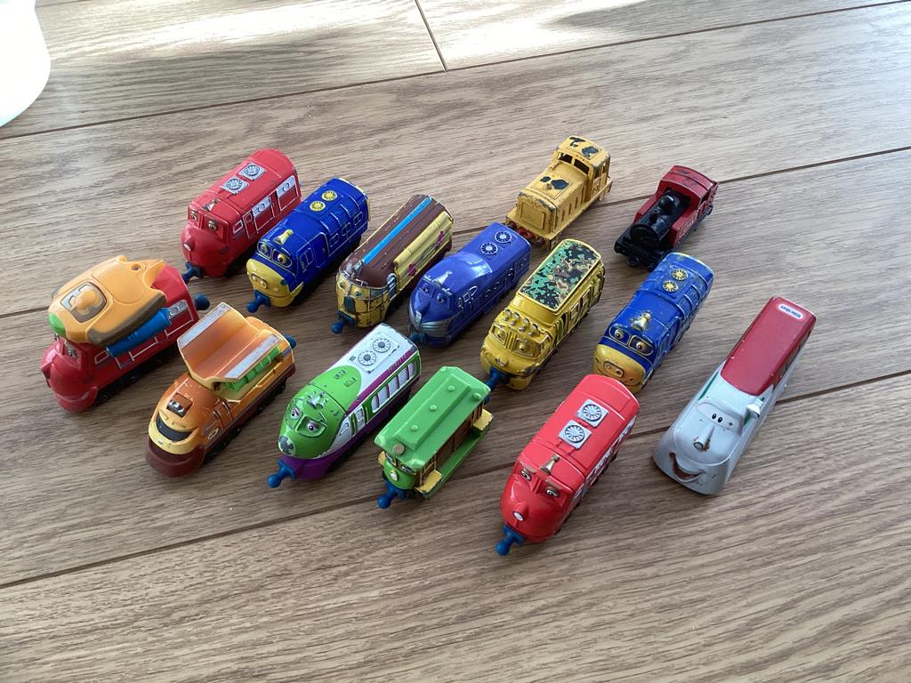 11 chuggington treintjes + 3 andere, Ophalen, Gebruikt