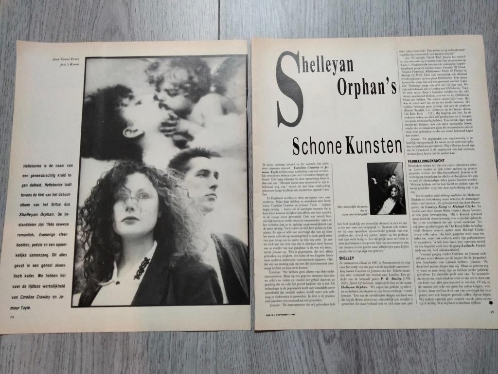 Shelleyan Orphan artikel OOR tijdschrift 5 september 1987, Verzenden, Zo goed als nieuw, Boek, Tijdschrift of Artikel