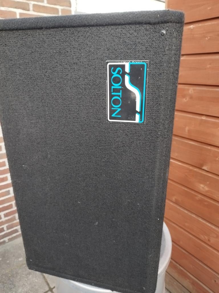 solton sbs 212 dubbel 12 inch sub subwoofer stereo, Subwoofer, Zo goed als nieuw, 120 watt of meer, Ophalen