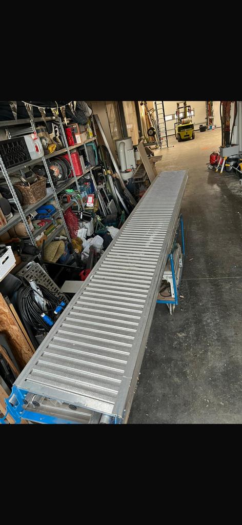 Euroscaffold loopbrug 5 meter met leuning 2x, Ophalen, Nieuw, Overige typen, 5 meter of hoger