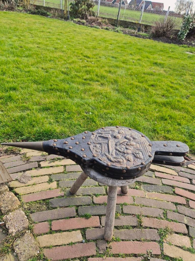 Antieke Blaasbalg met Reliëf, Ophalen of Verzenden