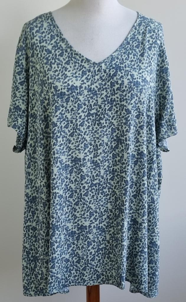 Zizzi lichtgroen shirt mt blauw/grijze printjes mt 54/56(XL), Kleding | Dames, Grote Maten, Zizzi, Zo goed als nieuw, Groen, Shirt of Top