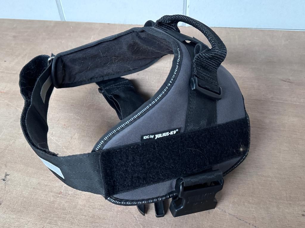 Julius-K9 Powerharness Zwart/grijs - Hondenharnas, Dieren en Toebehoren, Ophalen of Verzenden, Zo goed als nieuw, Hondenriem