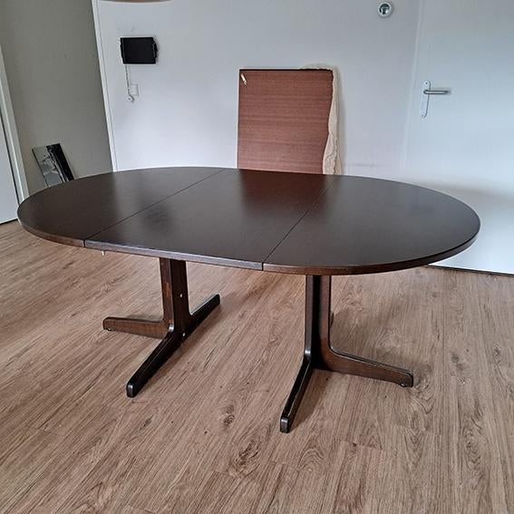 eet tafel met 8 stoelen, Huis en Inrichting, Tafels | Eettafels, Ophalen, 100 tot 150 cm, 150 tot 200 cm, Teakhout