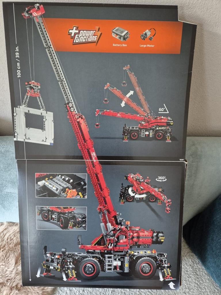 Lego Grote Technic Kraan met Power Functions en Verlichting, Ophalen of Verzenden, Zo goed als nieuw, Overige merken