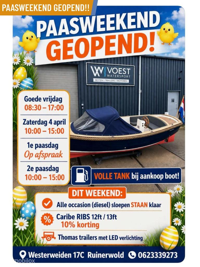 (diesel) sloepen te koop! Open met pasen., Overige brandstoffen