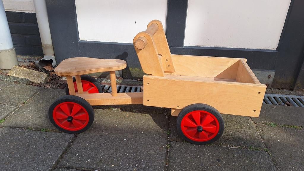 Houten bakfiets peuters / loopfiets, Ophalen, Gebruikt, Overige merken