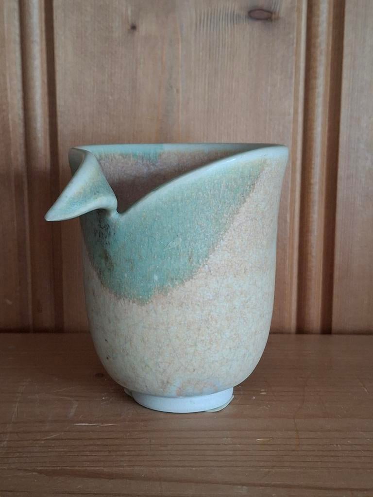 Organisch kopje keramiek, Brigitte Linde, Zweeds, Ophalen of Verzenden