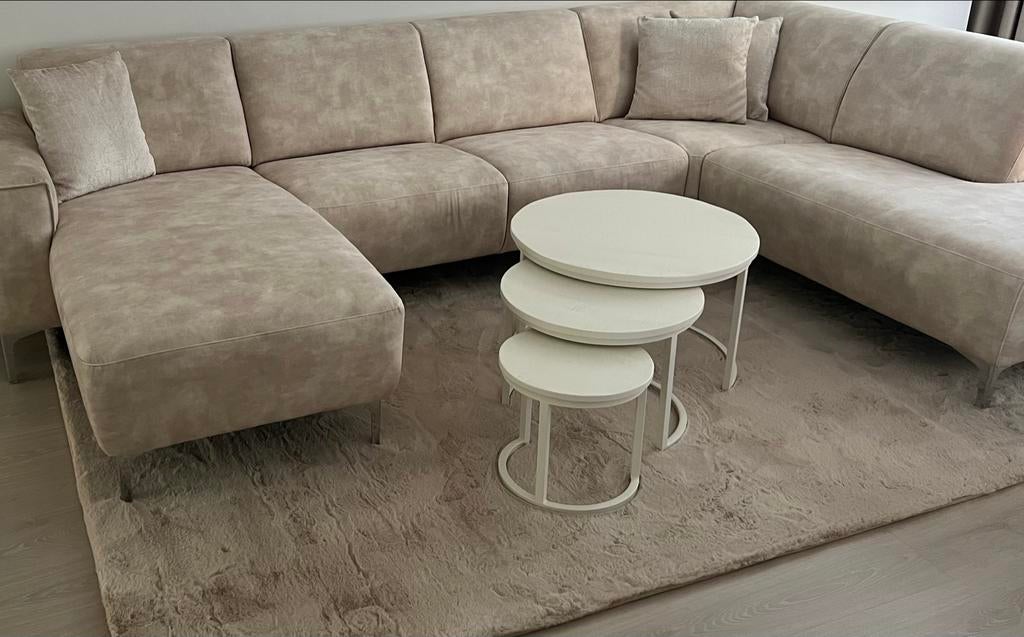 Set van 3 ronde salontafels - Wit, Ophalen, Gebruikt, 50 tot 100 cm, Rond