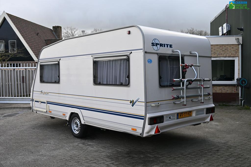 Sprite Super 450/2 Mover Unico Verona Fietsdragers, Caravans en Kamperen, Caravans, Bedrijf, 750 - 1000 kg, Ringverwarming, Lengtebed