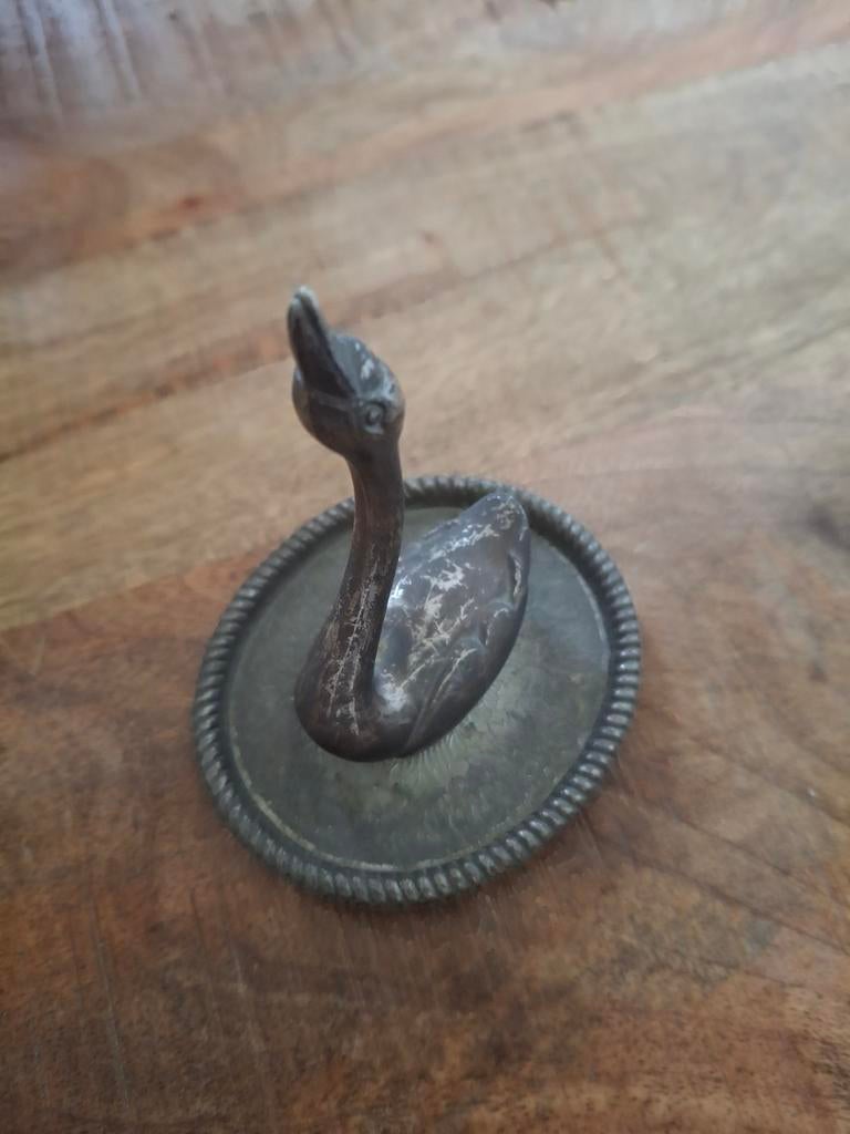 Zilverkleurige Zwaan Decoratie - Silver Plated, Antiek en Kunst, Antiek | Goud en Zilver, Ophalen of Verzenden, Zilver