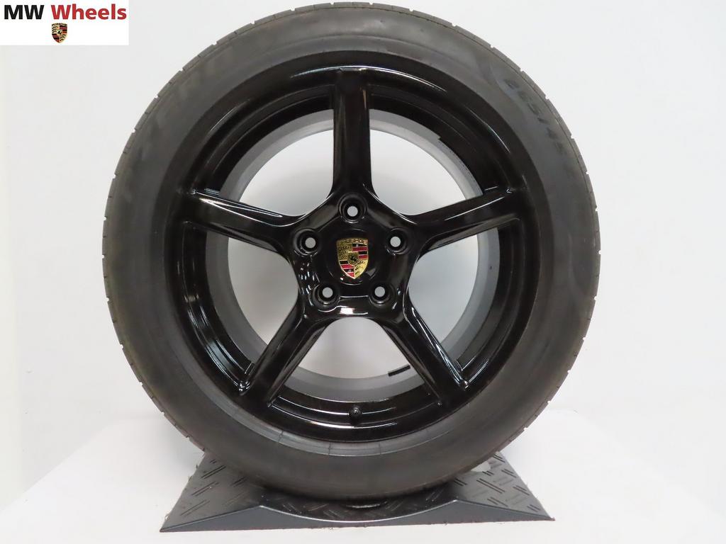 Porsche Boxster Cayman 18 inch velgen zomerbanden hg zwart, 18 inch, Gebruikt, -, -
