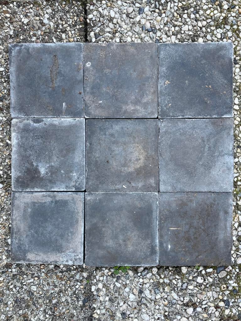 Oude tegels, antraciet-grijs 35 st 16x16 cm, Ophalen, Gebruikt, Minder dan 5 m², 20 tot 40 cm