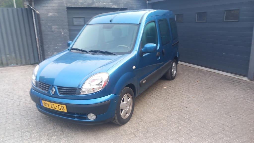 Renault Kangoo 1.6-16V Privilège.Rolstoelvervoer,Airco,Crui, Auto's, Renault, Elektrische ramen, Blauw, 49 €/maand, Origineel Nederlands