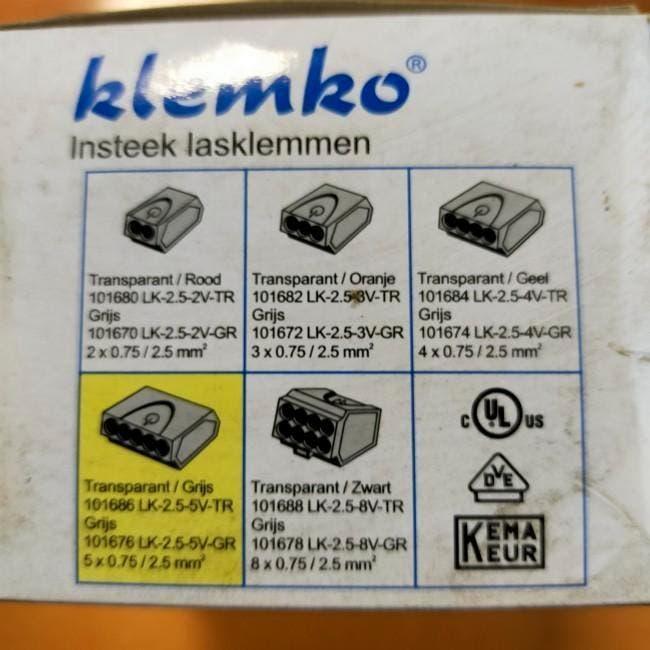 Klemko laslemmen LK-2.5-5V-GR - 100 pcs  Nieuw doosje, Ophalen of Verzenden, Nieuw