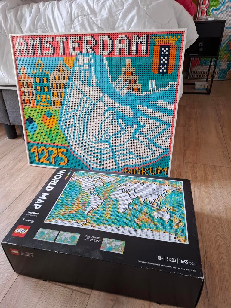 Unieke Lego World map 31203 - Amsterdam MOC, Ophalen of Verzenden, Zo goed als nieuw, Complete set, Lego