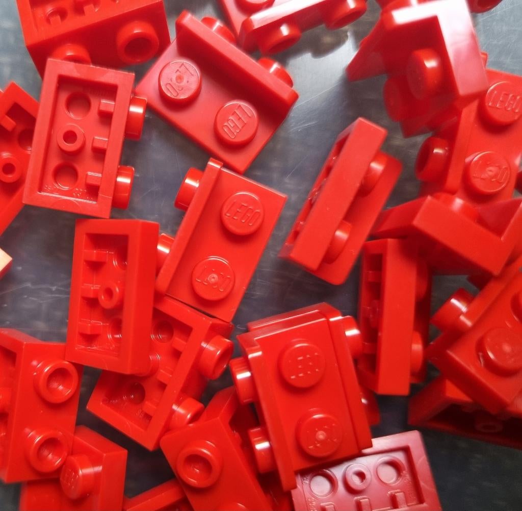 Lego 1x2 bracket, Red (per 50), Ophalen of Verzenden, Nieuw, Losse stenen, Lego