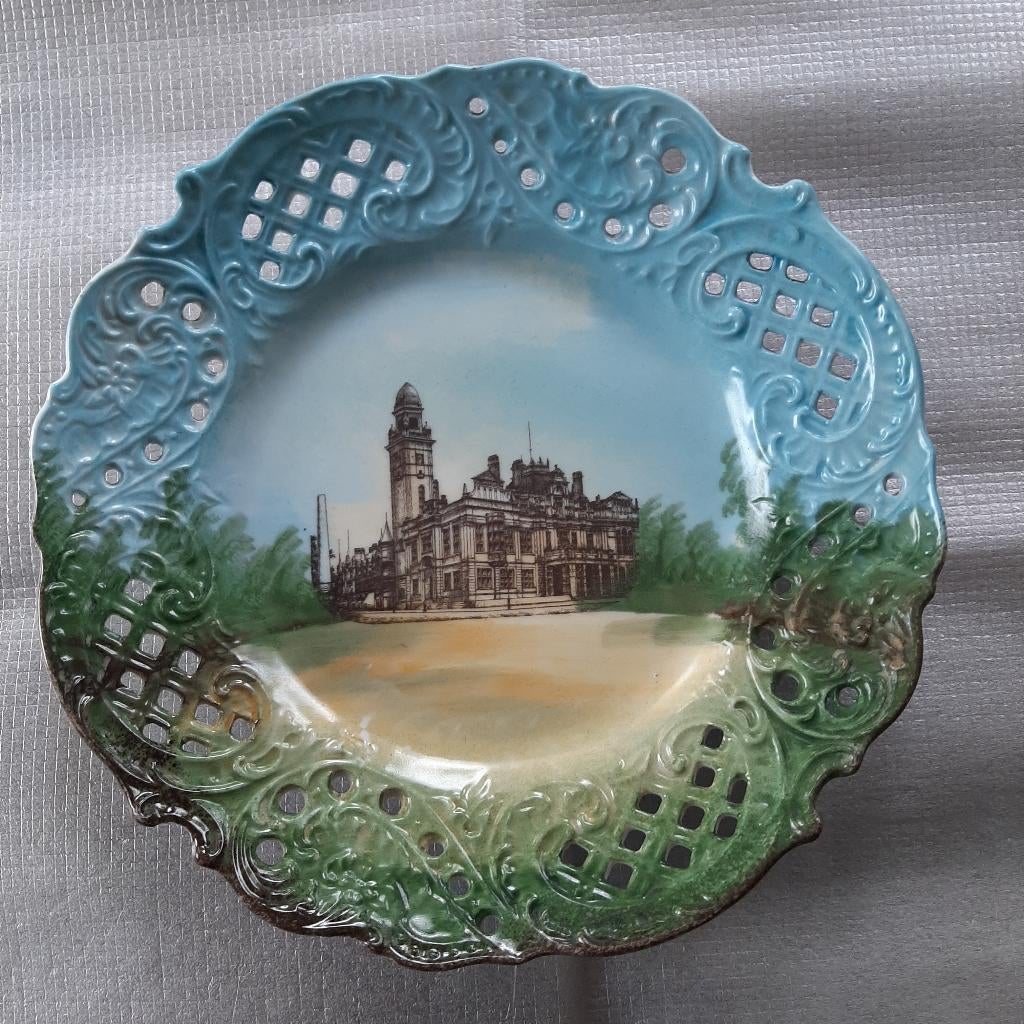 decoratief, opengewerkt bord Birmingham Town Hall, England, Ophalen