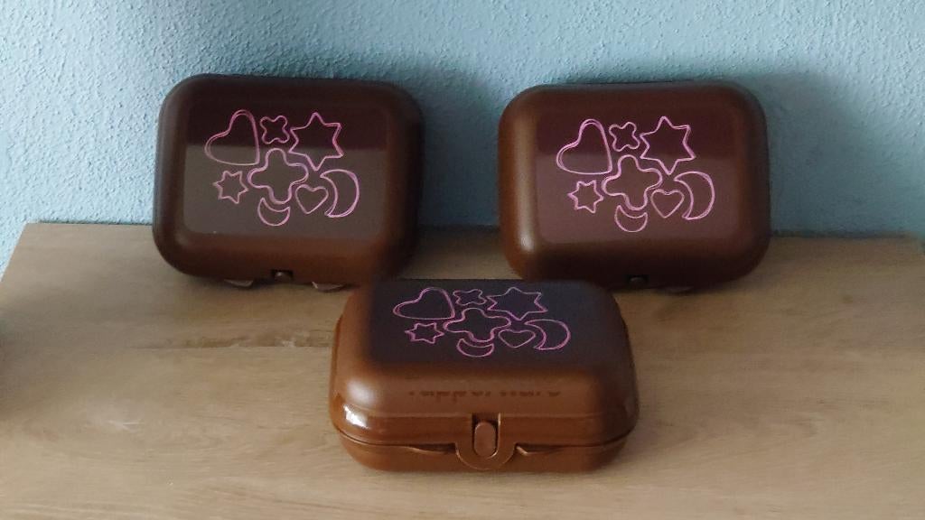 Tupperware Smartclipdoos Lunchdoos Midi Bruin Hartjes NIEUW, Huis en Inrichting, Keuken | Tupperware, Ophalen of Verzenden, Nieuw