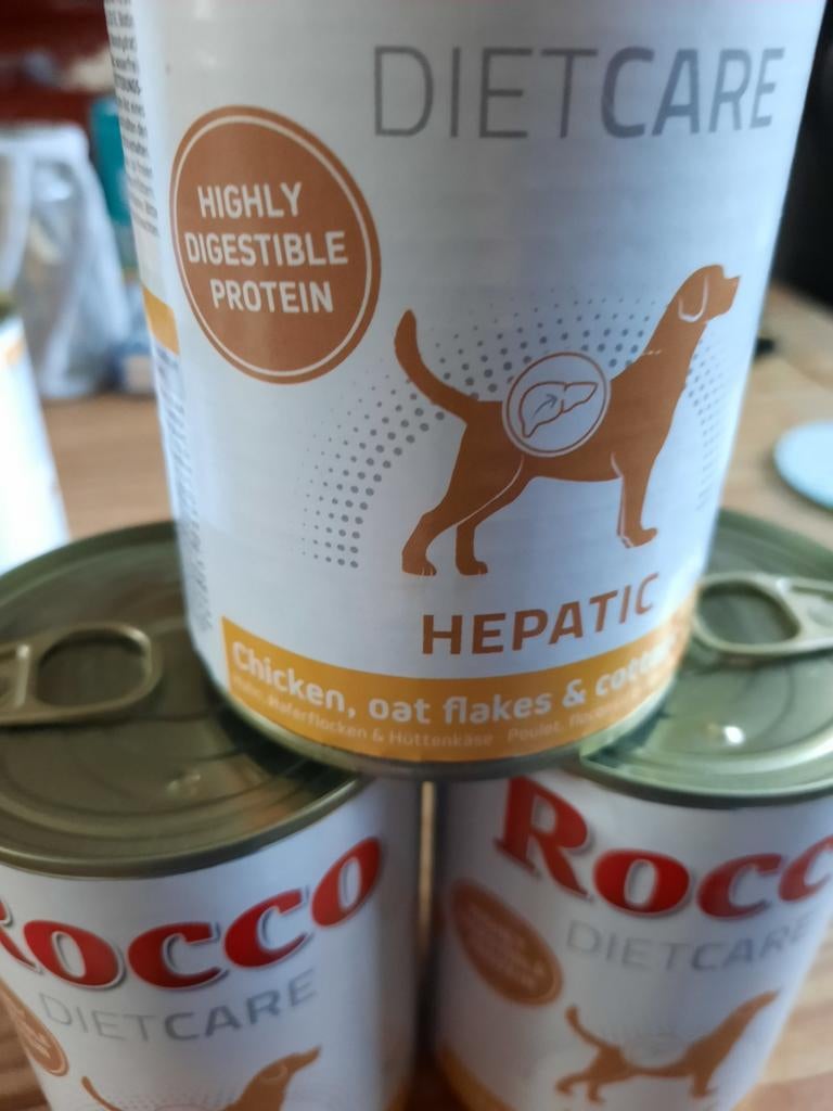 6 blikken nierdieet hond over mijn me overleden hond, Ophalen of Verzenden, Hond