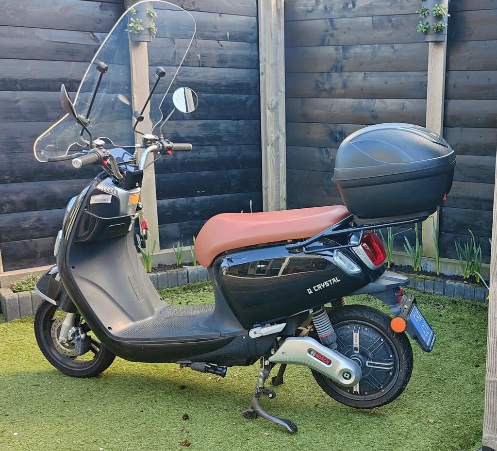 Elektrische scooter - Q Crystal - Zwart, Fietsen en Brommers, Ophalen, Gebruikt, Elektrisch, Overige merken