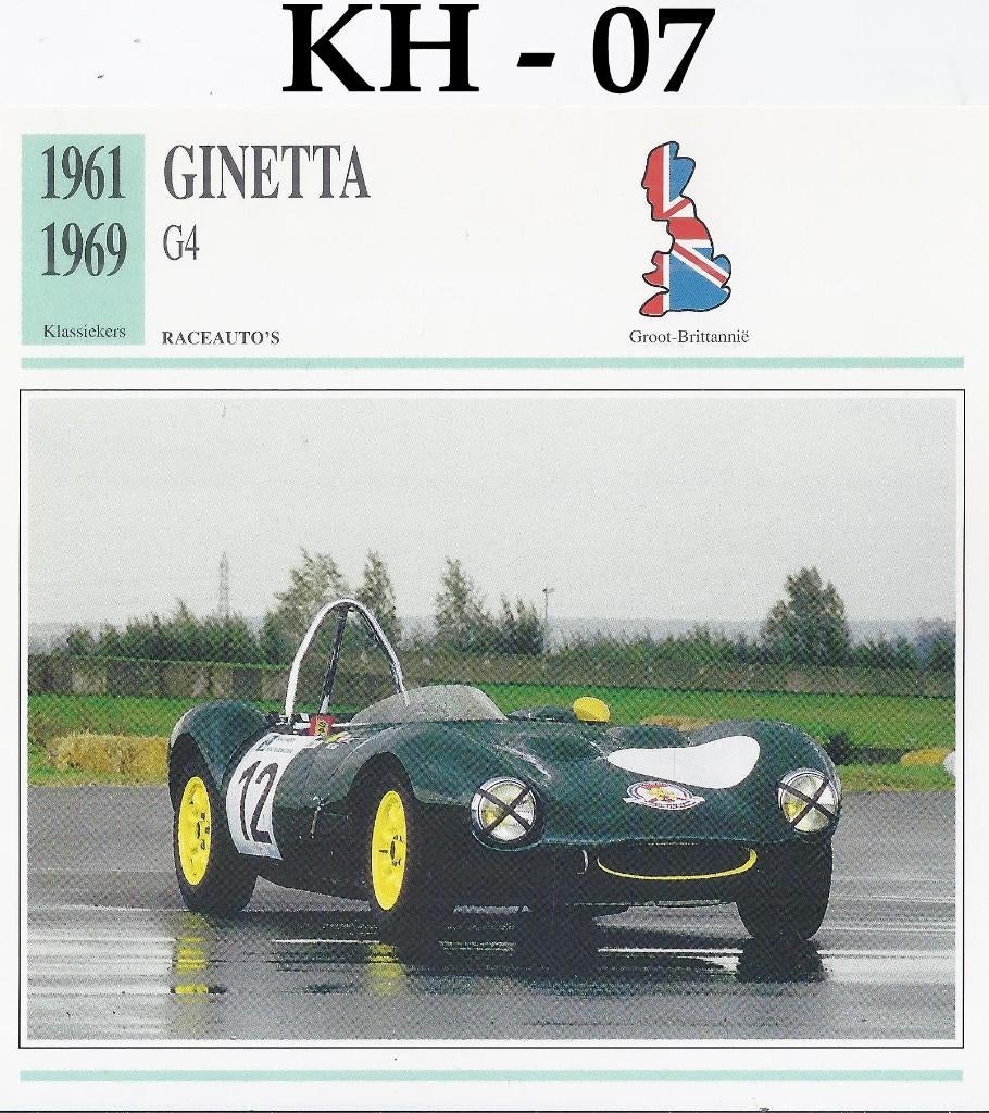 Kh7 autokaart ginetta g4 ( 1961 - 1969 ), Ophalen of Verzenden, Gebruikt, Auto's