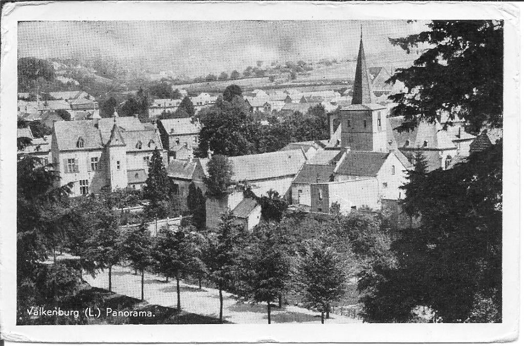 Valkenburg Panorama., Ophalen of Verzenden, 1940 tot 1960, Gelopen, Limburg