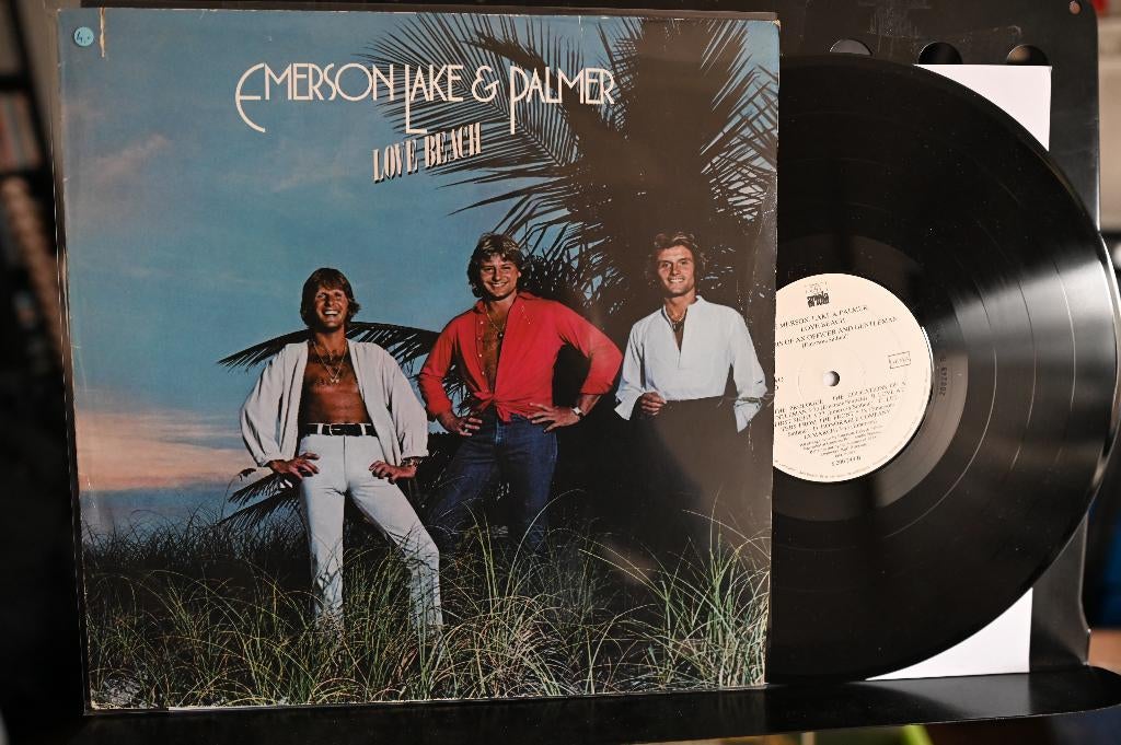 LP 1978 Emerson lake & Palmer - Love beach, Ophalen of Verzenden, Zo goed als nieuw, 12 inch, Poprock