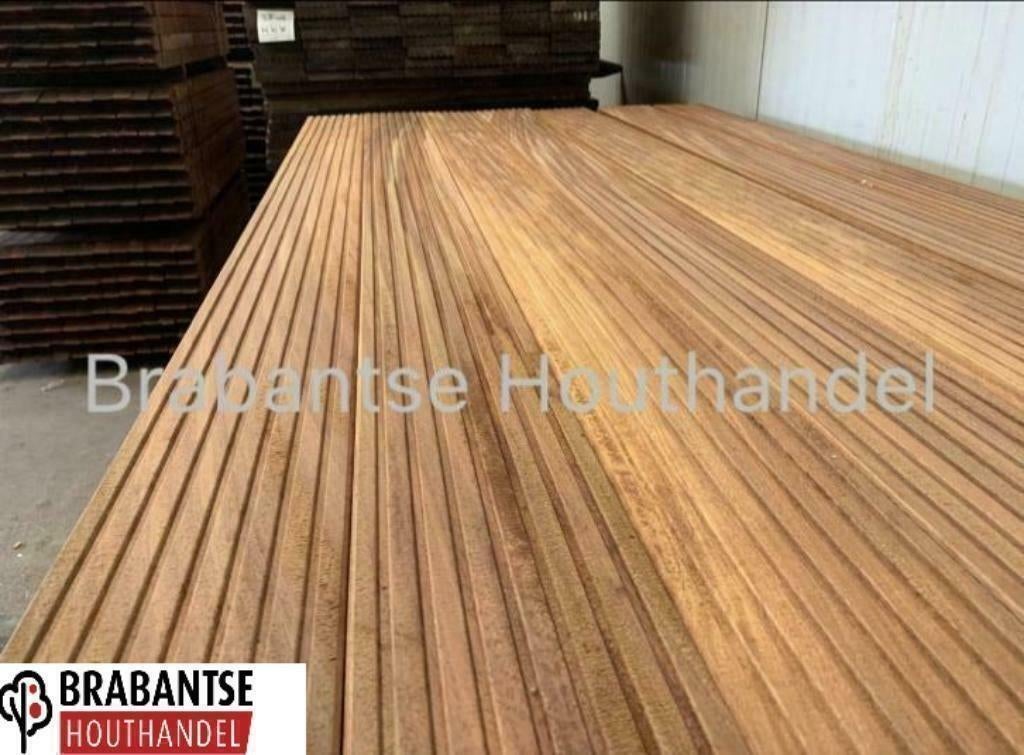 Hardhouten Bangkira vlonderplanken / dekdelen / terras plank, Ophalen of Verzenden, Nieuw, Composiet