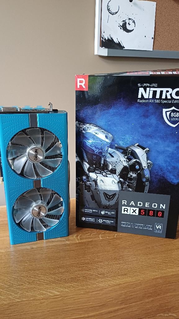 Sapphire NITRO+ Radeon RX 580 8GB - Videokaart, Ophalen, PCI-Express 3, Gebruikt, AMD