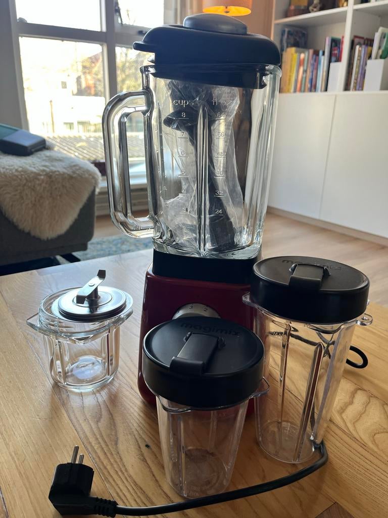 Magimix Blender 1300W + Smoothie Set - Goede Staat, Ophalen of Verzenden, Gebruikt, Blender