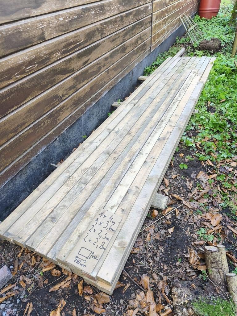 Gebruikte balken, Doe-het-zelf en Verbouw, Hout en Planken, Ophalen, Gebruikt, Balk, Vuren