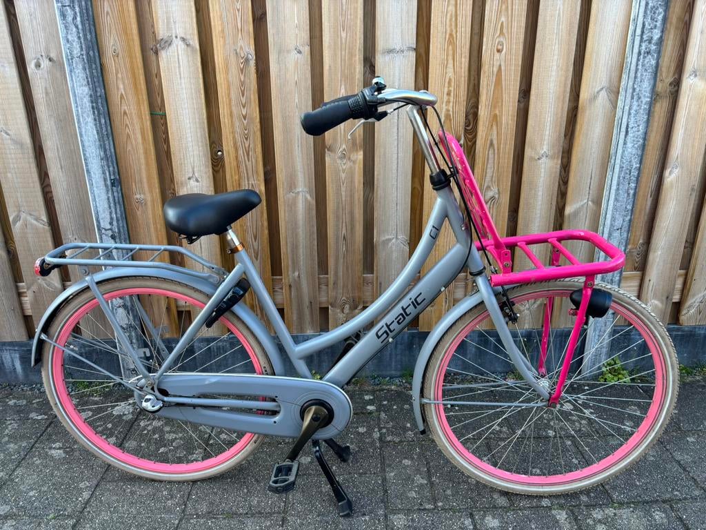 28” Static/ Spirit dames fiets met versnelling grijs roze, Overige merken, 53 tot 56 cm, Versnellingen, Ophalen of Verzenden