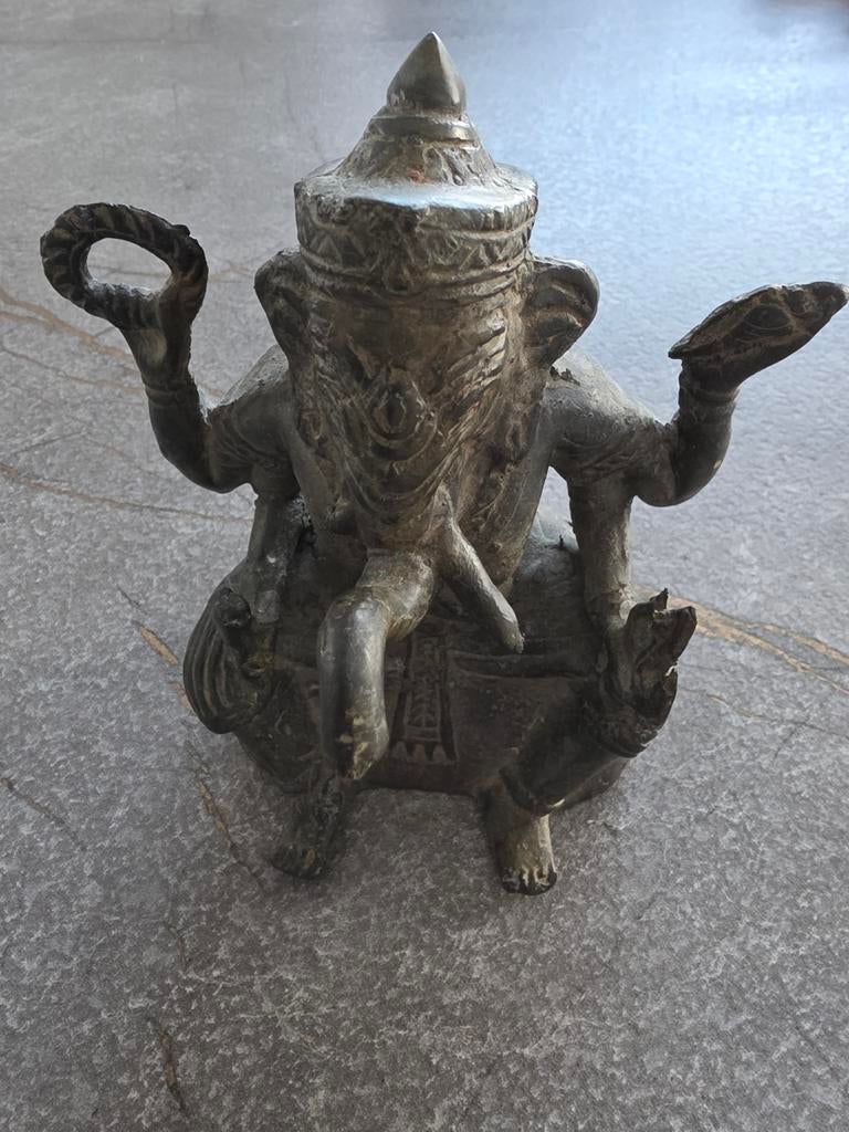 Khmer Vierarmige Ganesha Standbeeld, Antiek en Kunst, Ophalen of Verzenden