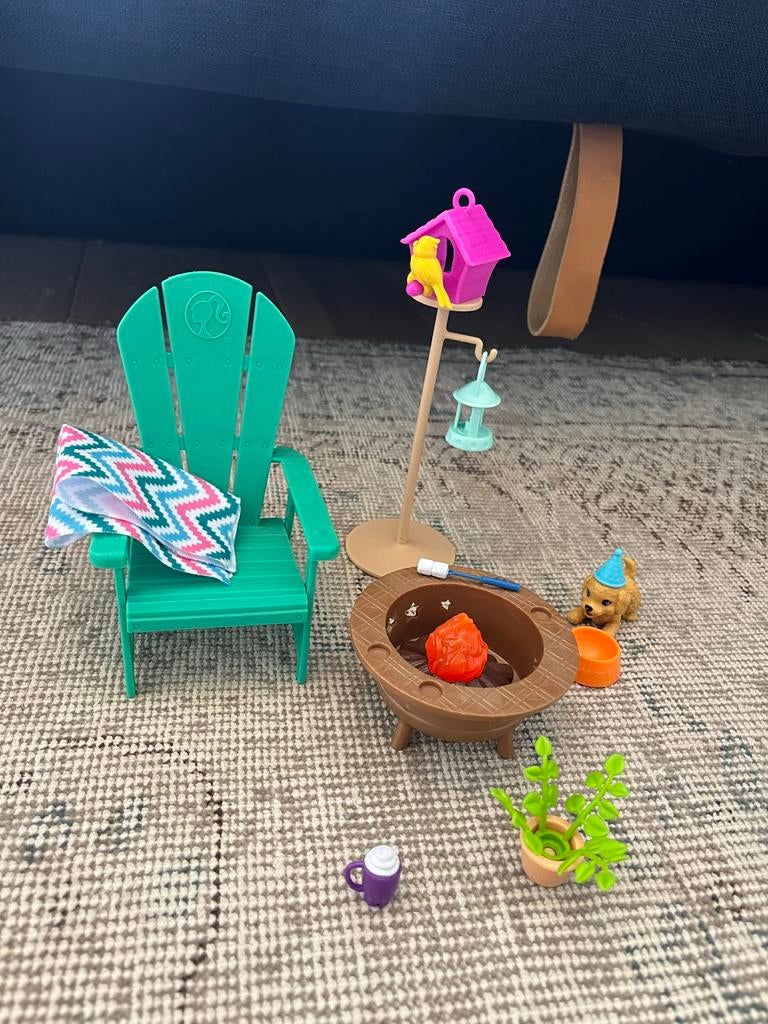 Barbie terras set - perfect voor poppenhuis!, Ophalen, Zo goed als nieuw, Toebehoren