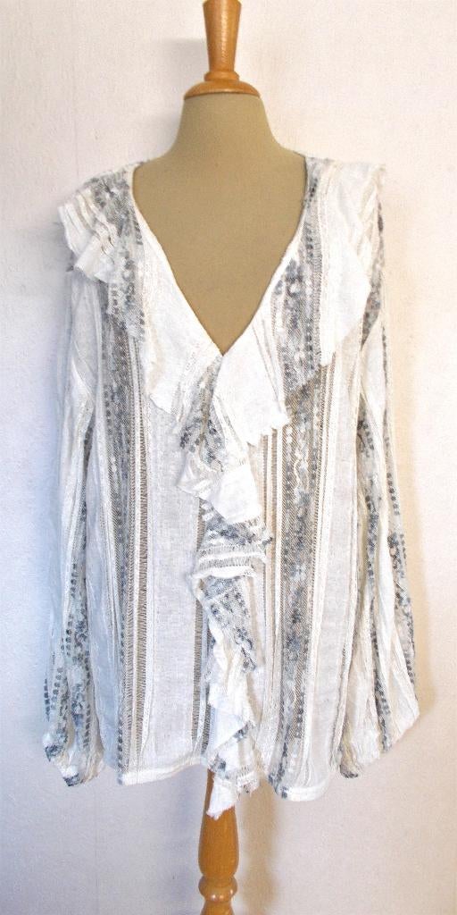 Ibiza look leuke beige top/tuniek! L/XL, Verzenden, Zo goed als nieuw, Maat 42/44 (L), Beige