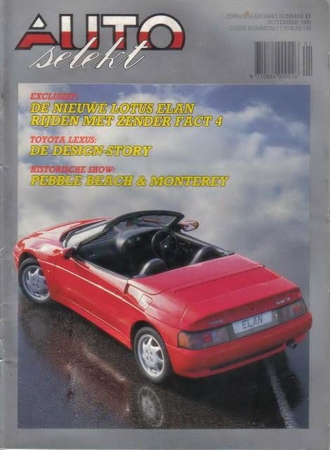 Autoselekt 11 1989 : Lotus Elan - Ford Fiesta XR2i - Lexus, Ophalen of Verzenden, Gelezen, Algemeen