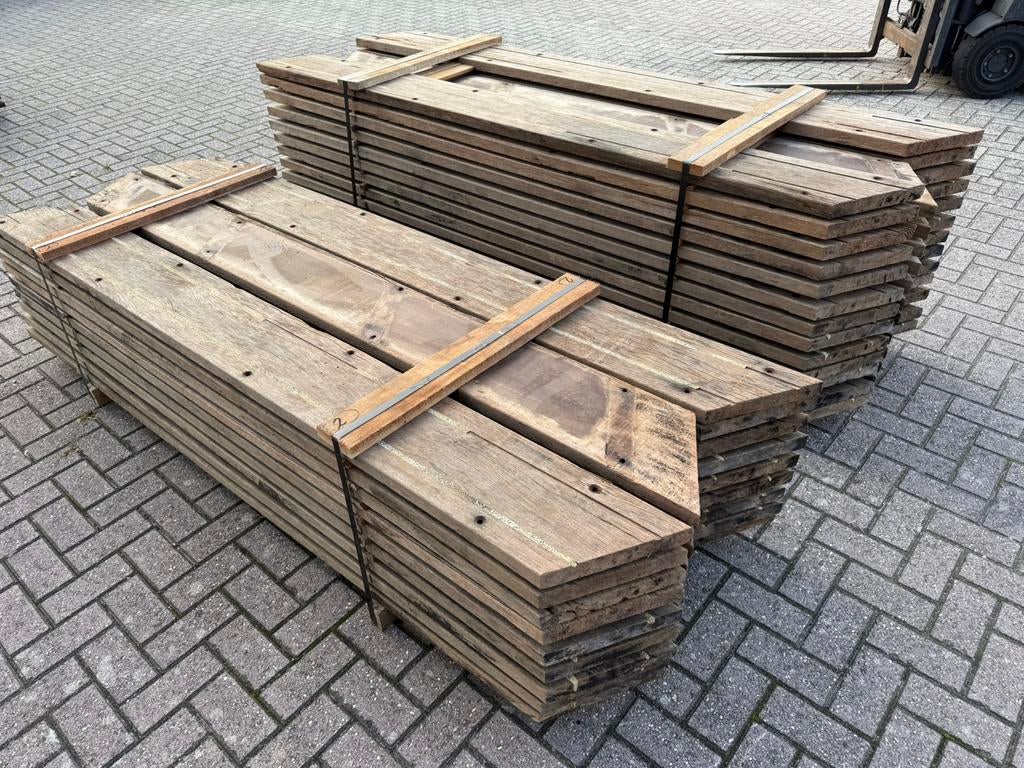 2 Azobe VlonderPlanken * Vlonderdelen * Terrasplanken, Ophalen, Gebruikt, Hout
