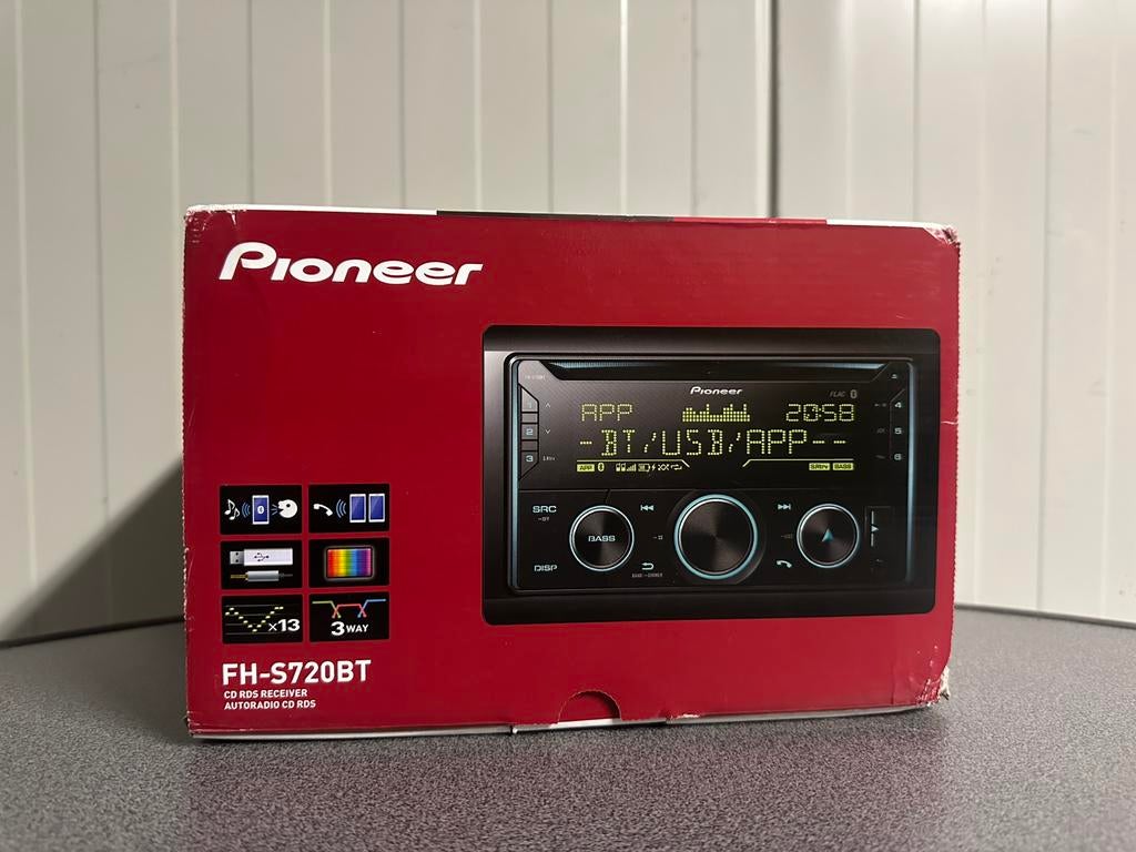 Pioneer FH-S720BT auto radio dubbeldin, Ophalen of Verzenden, Zo goed als nieuw