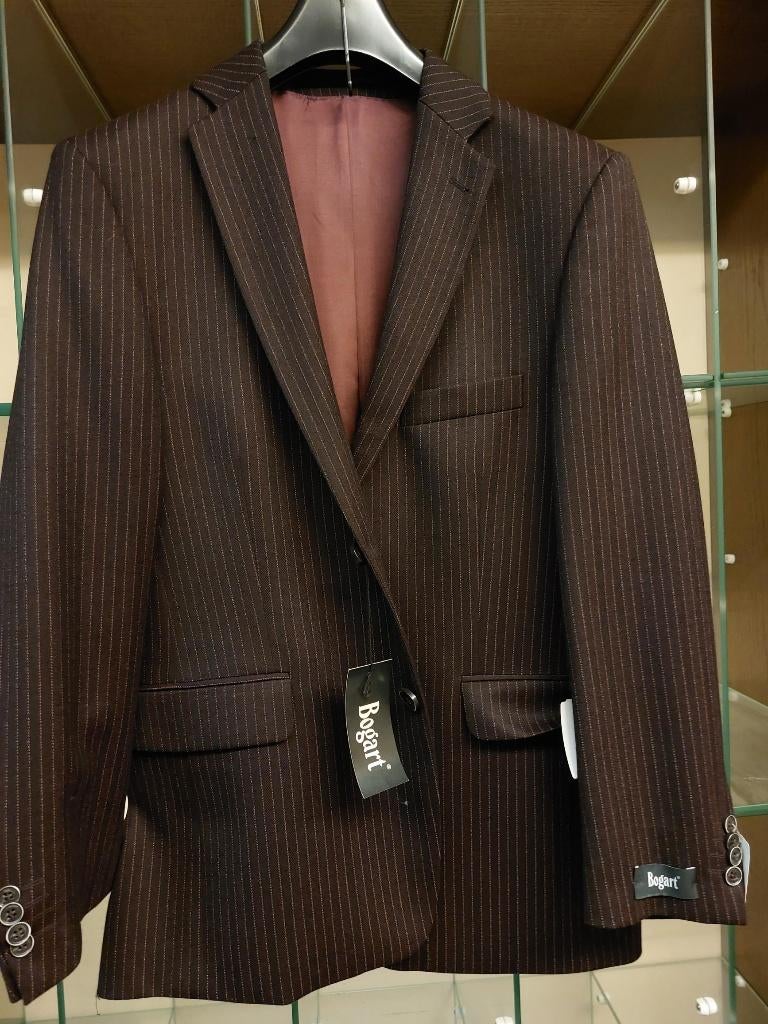 Nieuw kolbert Bogart kwartmaat 650 / 52 (2), Kleding | Heren, Kostuums en Colberts, Nieuw, Overige maten, Bruin, Ophalen of Verzenden