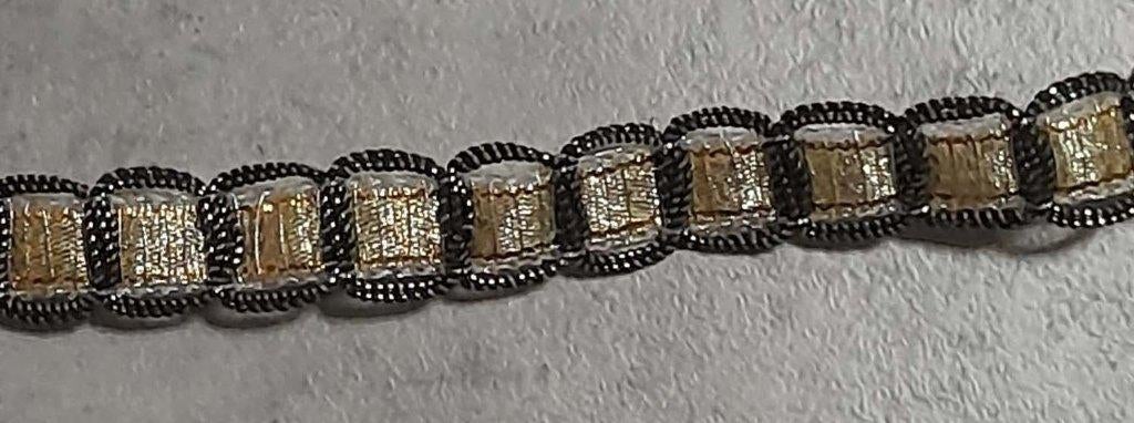 Zwart met goud SIER BAND. Lengte 2 meter x breedte 1,5 cm, Ophalen of Verzenden, Nieuw, Lint, Band of Elastiek