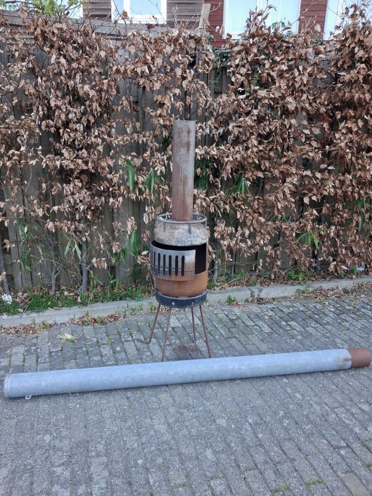 Houtkachel met afneembare pijp, Tuin en Terras, Ophalen