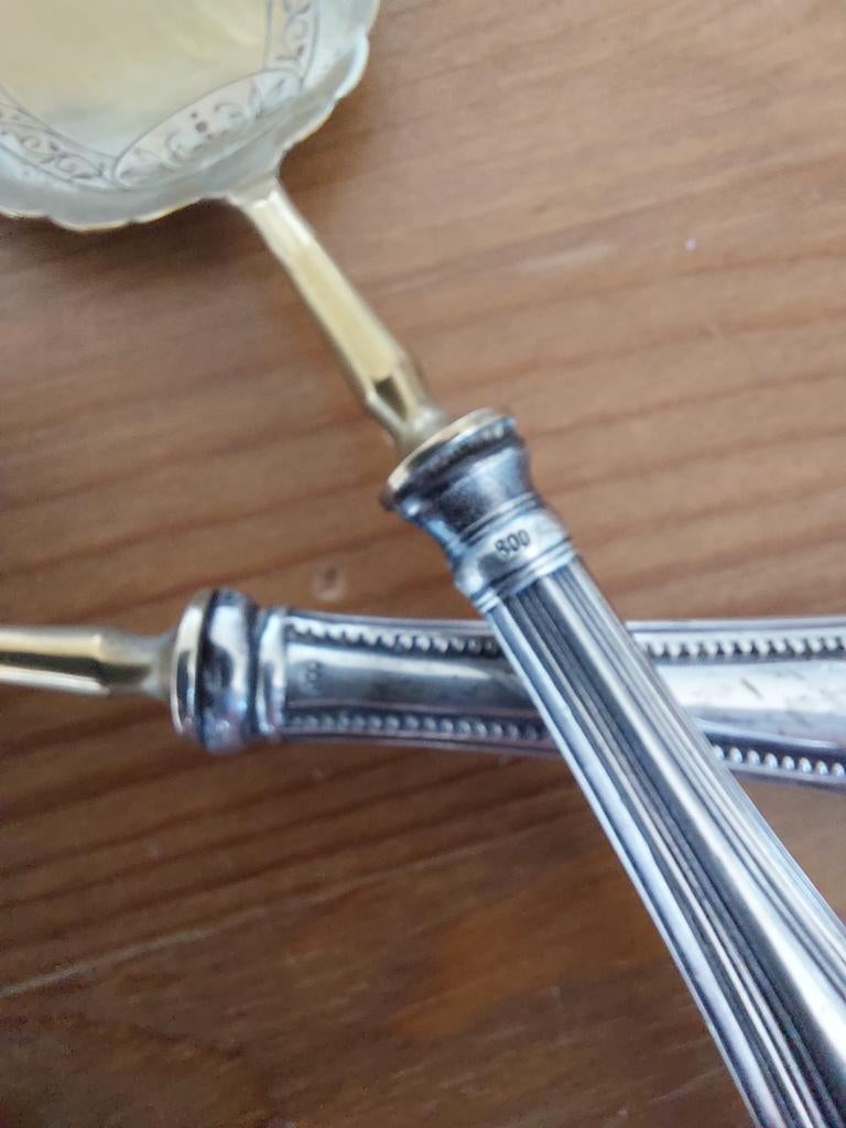 Twee suikerlepels, eind 1800, Antiek en Kunst, Antiek | Bestek, Ophalen of Verzenden