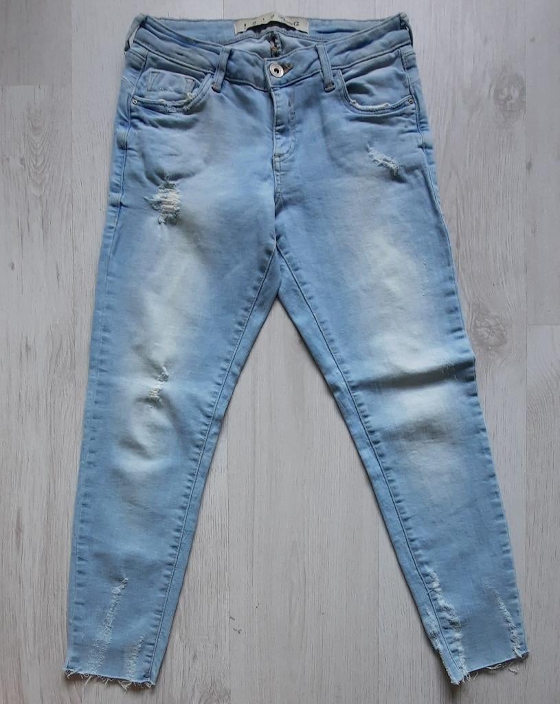 Spijkerbroek. Denim L Blauw.mt 36 ., Kleding | Dames, Spijkerbroeken en Jeans, Blauw, Ophalen of Verzenden, Zo goed als nieuw