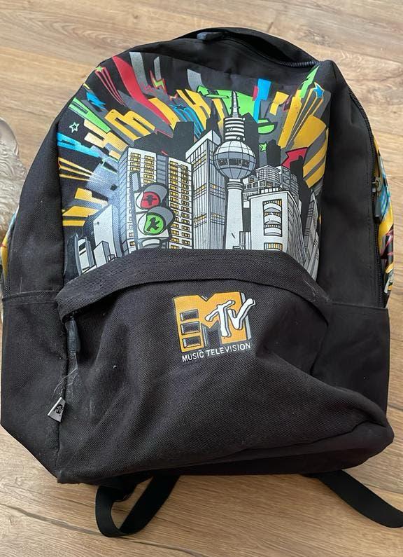 Zeldzame Vintage MTV Rugzak - Uniek Design, Overige merken, Gebruikt, 25 tot 40 cm, Ophalen of Verzenden